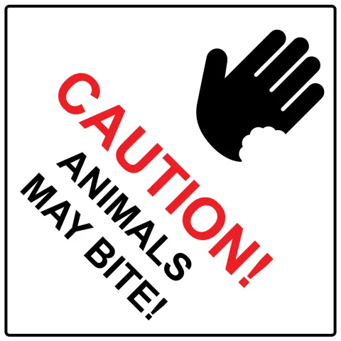 Animals may bite