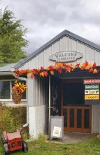 Entrance to the Speckled Hen Farm store.