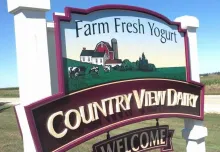 Country View Dairy sign.