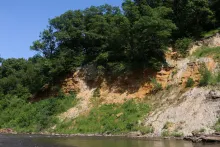 Whiterock bluff at river campground.