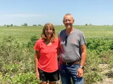 Chris and Laura Gorman of Upstream Gardens and Orchard in Altoona, Iowa.