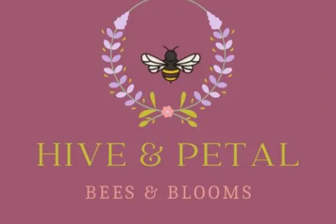 Logo Hive and Petal "Bees and Blooms"